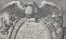 Load image into Gallery viewer, Francis Barlow. Engraved title page from Aesop&#39;s Fables. 1665.
