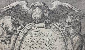Francis Barlow. Engraved title page from Aesop's Fables. 1665.
