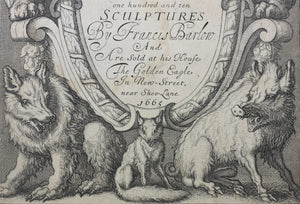 Francis Barlow. Engraved title page from Aesop's Fables. 1665.