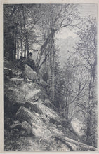 Load image into Gallery viewer, Thomas Moran, after. Chasm. Wood engraving by Francis H. Schell. C. 1880.
