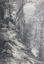 Load image into Gallery viewer, Thomas Moran, after. Chasm. Wood engraving by Francis H. Schell. C. 1880.
