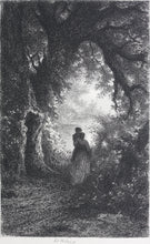 Load image into Gallery viewer, Edmond Hédouin. Silence and Night of the Woods. Etching. 1868.
