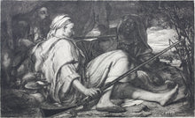 Load image into Gallery viewer, Hans (Johann) Canon, after. The Flamingo Hunters. Etching by Johann Klaus. Circa 1880.
