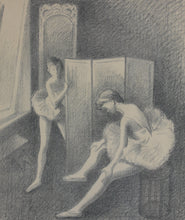 Load image into Gallery viewer, Moses Soyer. Backstage. Lithograph. 1945.
