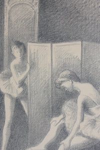 Moses Soyer. Backstage. Lithograph. 1945.