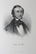 Load image into Gallery viewer, H. B. Hall and Sons. Portrait of Edgar Allan Poe. Engraving. 1870th.
