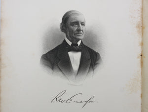 H. B. Hall and Sons. Portrait of Ralph Waldo Emerson. Engraving. 1870th.