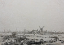 Load image into Gallery viewer, Rembrandt, after. View of Amsterdam from the north-west. Etching. C. 1640.
