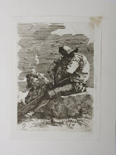 Load image into Gallery viewer, Salvator Rosa, after. Two warriors. Etching. C. 1656–1657.

