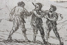Load image into Gallery viewer, Claude Lorrain. Two brigands attacking a traveller. Etching. C. 1633.
