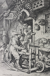 Christian Wilhelm Ernst Dietrich. The Scissors-Grinder. Etching. 1741.