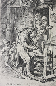 Christian Wilhelm Ernst Dietrich. The Scissors-Grinder. Etching. 1741.