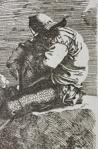 Salvator Rosa, after. Two warriors. Etching. C. 1656–1657.