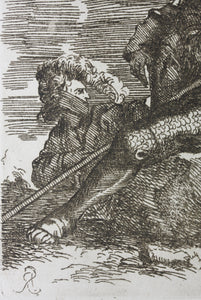 Salvator Rosa, after. Two warriors. Etching. C. 1656–1657.