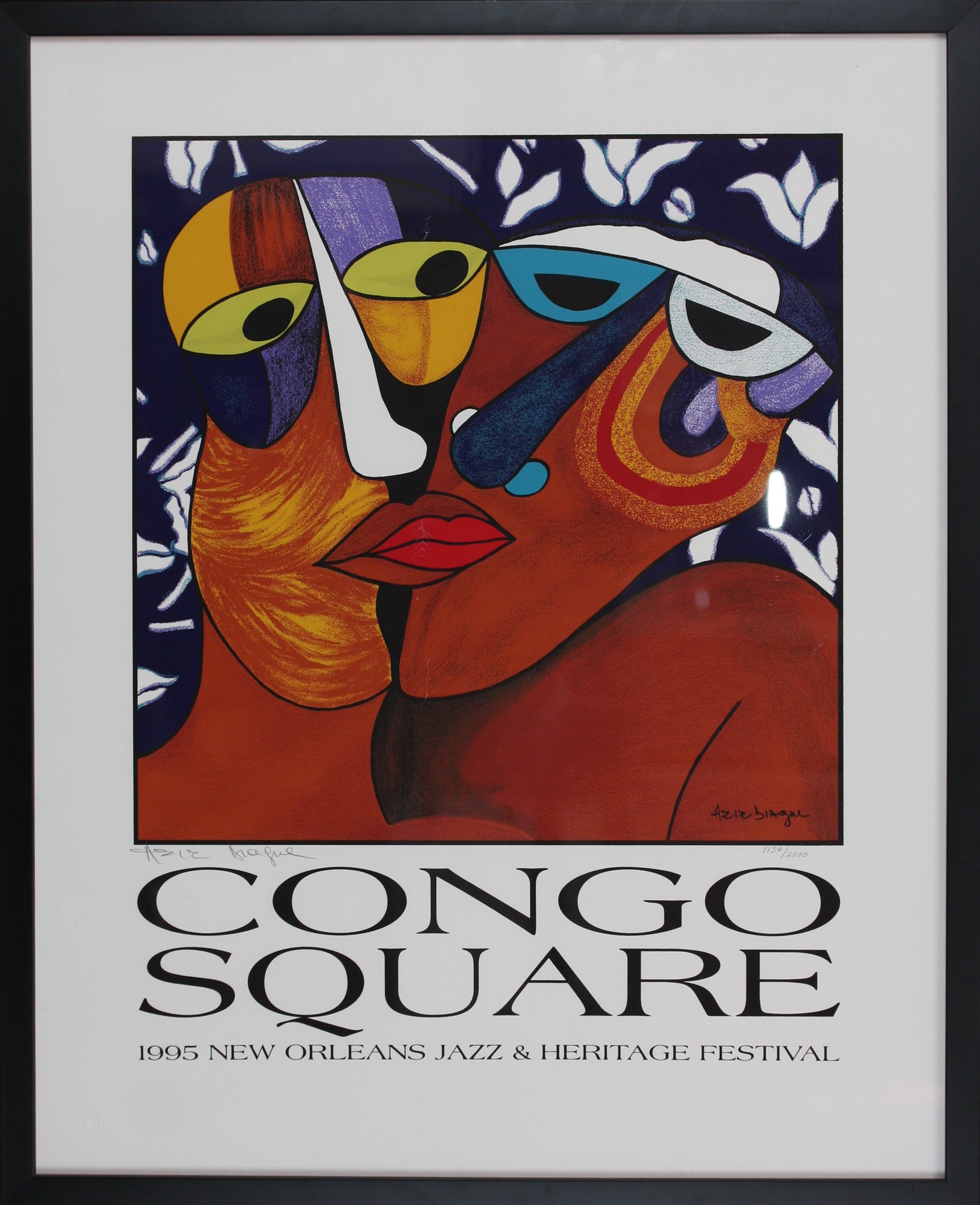 Aziz Diagne. Congo Square. Jazz Poster. 1995. – Goldin Fine Art