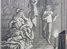 Load image into Gallery viewer, Jacob Folkema. The Jealous Extremaduran. Illustration to Exemplary Novels by Miguel de Cervantes. Engraving. 1739.
