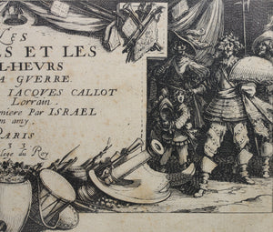 Jacques Callot. Title Page from the series Les Misères et les Malheurs de la Guerre. Etching. 1633.