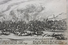 Load image into Gallery viewer, Jacques Callot, after. Battle scene. Etching. XVII - XVIII C.
