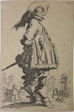 Load image into Gallery viewer, Jacques Callot. The Musketeer. Etching. c. 1620-1623
