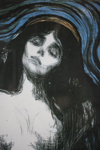 Edvard Munch. Madonna. Vintage Museum Poster. 1990.
