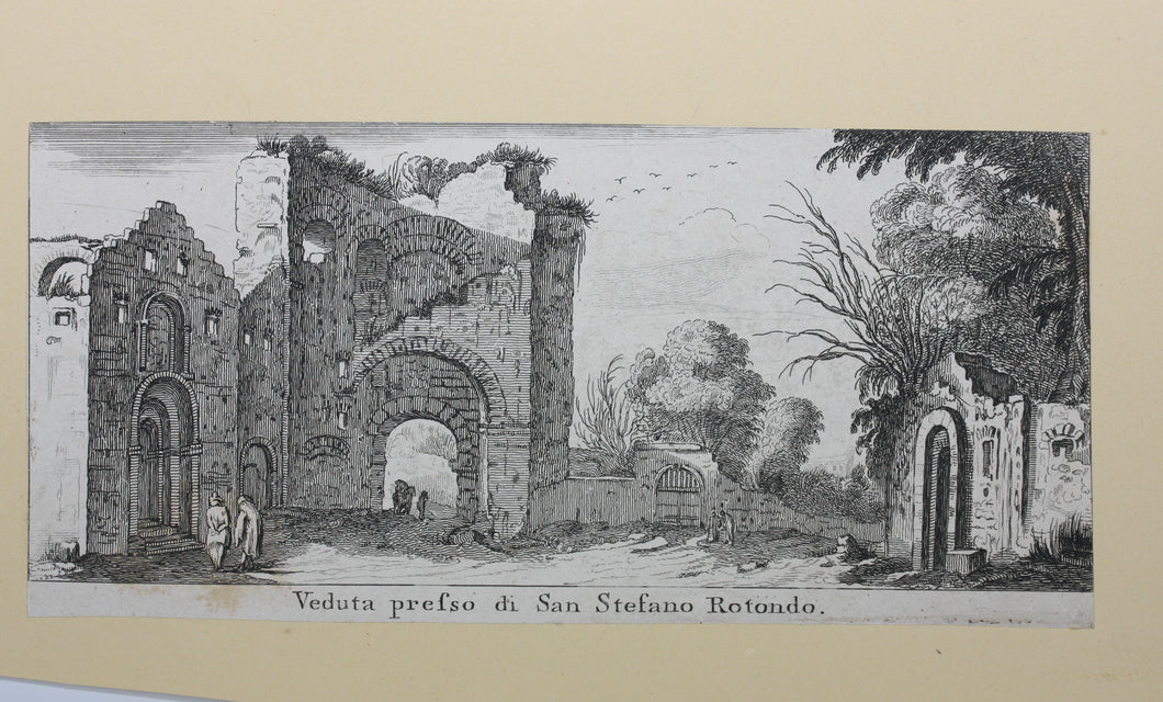Israel Silvestre. View near Santo Stefano Rotondo. Etching. C. 1636-1799.
