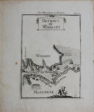 Load image into Gallery viewer, Alain Manesson Mallet. Map of the Strait of Waigats. Engraving. 1719.
