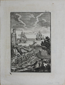 Alain Manesson Mallet. Thunder and lightning. Engraving. 1719.