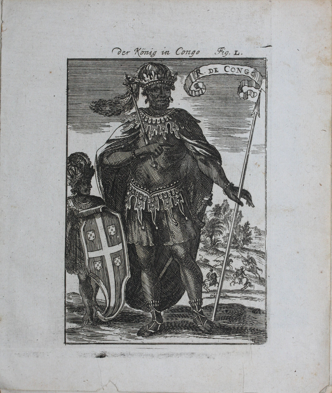 Alain Manesson Mallet. The King of Congo. Engraving. 1719.