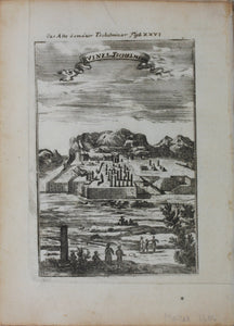Alain Manesson Mallet. Ruins of Chehel Minar. Engraving. 1719.