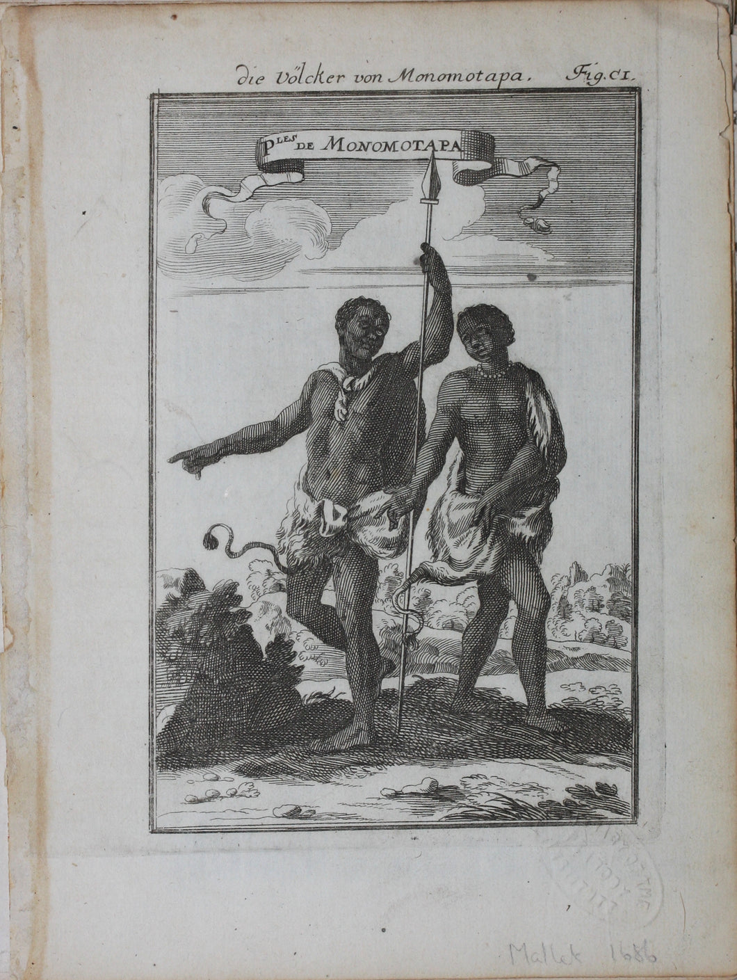 Alain Manesson Mallet. People of Monomotapa. Engraving. 1685.
