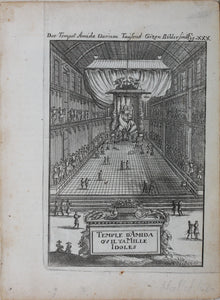 Alain Manesson Mallet. Temple of Amida. Engraving. 1685.