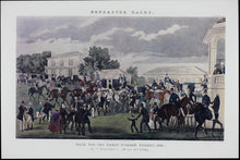 Load image into Gallery viewer, James Pollard, after. Race for the Great St. Leger Stakes. Engraved by. John Harris. 1837. Fine art print by The Bombay Company. 1987.
