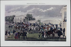 James Pollard, after. Race for the Great St. Leger Stakes. Engraved by. John Harris. 1837. Fine art print by The Bombay Company. 1987.