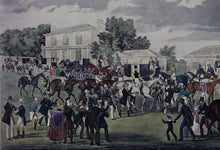 Load image into Gallery viewer, James Pollard, after. Race for the Great St. Leger Stakes. Engraved by. John Harris. 1837. Fine art print by The Bombay Company. 1987.
