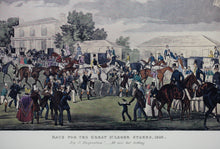 Load image into Gallery viewer, James Pollard, after. Race for the Great St. Leger Stakes. Engraved by. John Harris. 1837. Fine art print by The Bombay Company. 1987.
