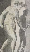 Load image into Gallery viewer, Rosso Fiorentino, after. Jacopo Caraglio, after. Ceres. Engraving. XVI C.
