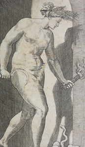 Rosso Fiorentino, after. Jacopo Caraglio, after. Ceres. Engraving. XVI C.