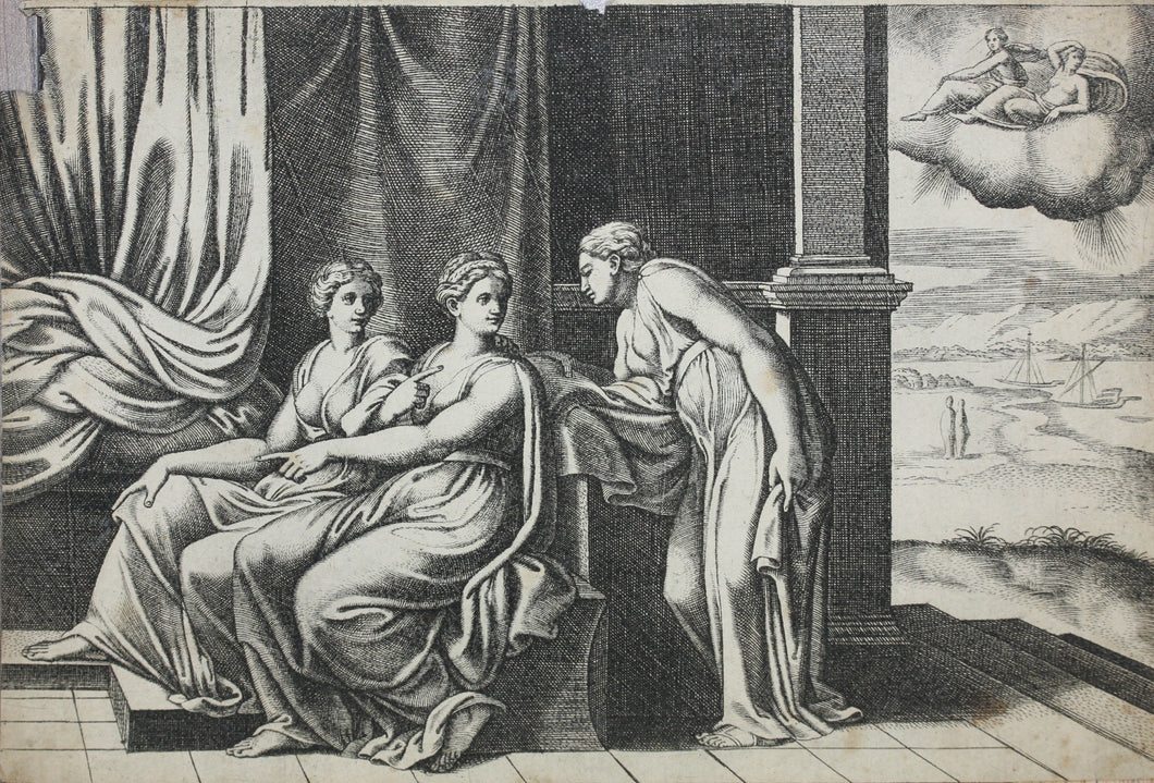 Michiel Coxie I, after. Psyche 14. Engraving by Master of the Die. 1530–60.