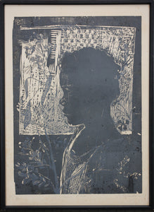 Ruth Richardson. A pair of vintage b/w woodcuts. Mother and child. Alice. Late 20th century..