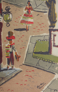 Sa Vau. A pair of mexican street views. Vintage posters. © R.W.P. Co. Mid 20th century.
