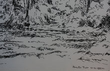 Load image into Gallery viewer, Prentiss Taylor. (1907 - 1991).  Roaring Fork. Drawing. 1962.
