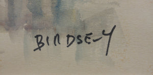 Alfred Birdsey. Street View. Watercolor on paper. Mid 20th century.