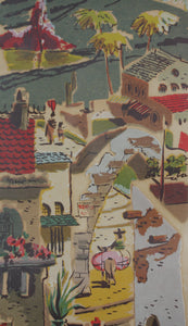 Sa Vau. A pair of mexican street views. Vintage posters. © R.W.P. Co. Mid 20th century.