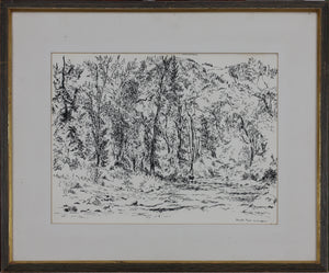 Prentiss Taylor. (1907 - 1991).  Roaring Fork. Drawing. 1962.