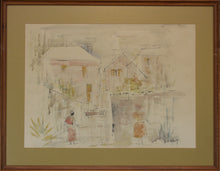 Load image into Gallery viewer, Alfred Birdsey. Street View. Watercolor on paper. Mid 20th century.
