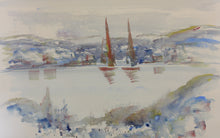 Load image into Gallery viewer, Alfred Birdsey. Rainy Day in Bermuda Harbor. Watercolor. Mid 20th century.
