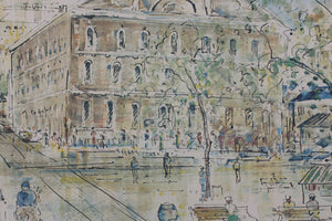 Alfred Birdsey. Faneuil Hall. Boston. Lithograph. 1979.