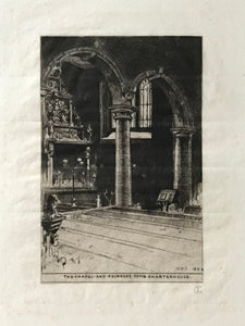 David Young Cameron. The Chapel and Founder's Tomb, Charterhouse. Etching. 1895.