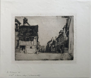 David Young Cameron. Norman Village. Etching. 1904.