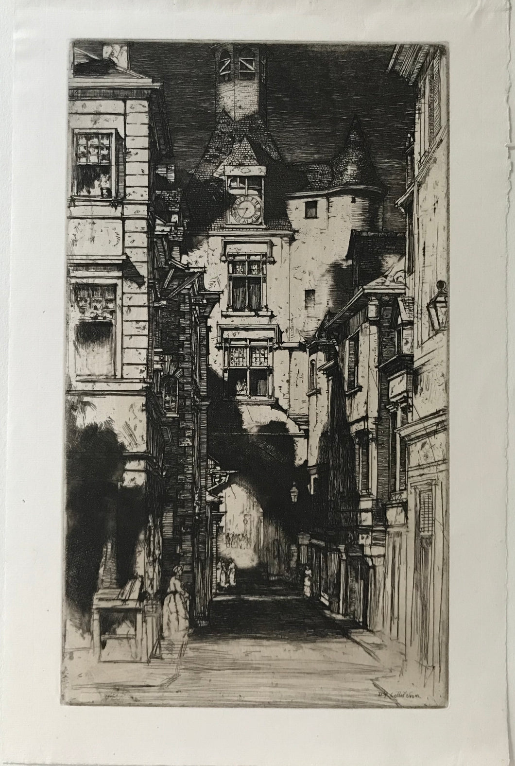 David Young Cameron. Amboise. Etching. 1903.